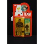 Galoob A Team figure, "Howling Mad" Murdock, card and bubble, 1983