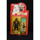 Galoob A Team figure, Mr. T as B.A. Baracus, card and bubble, 1983