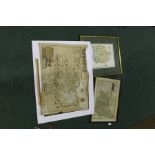 Three maps, to include Cantium Kent Monmouthshire and Suffolk, (3)