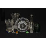 Glass ware to include vases, bowls, dishes, glasses, Edinburgh crystal water jug etc. (qty)