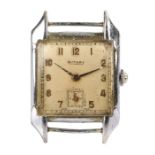 Rotary Art Deco style gentleman's wristwatch, the signed cream dial with gilt Arabic numerals and