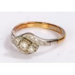 18 carat gold diamond set ring