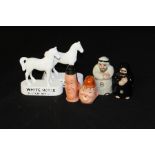 Beswick Laurel and Hardy salt and pepper pots, salt and pepper pot modelled as a Middle Eastern