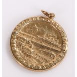 9 carat gold St Christopher medallion, 2.9 grams