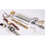 Collection of wristwatches, to include Rotary, Citizen, Timex, etc, together with a Parker pen, (
