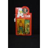 Galoob A Team figure, John "Hannibal" Smith, card and bubble, 1983