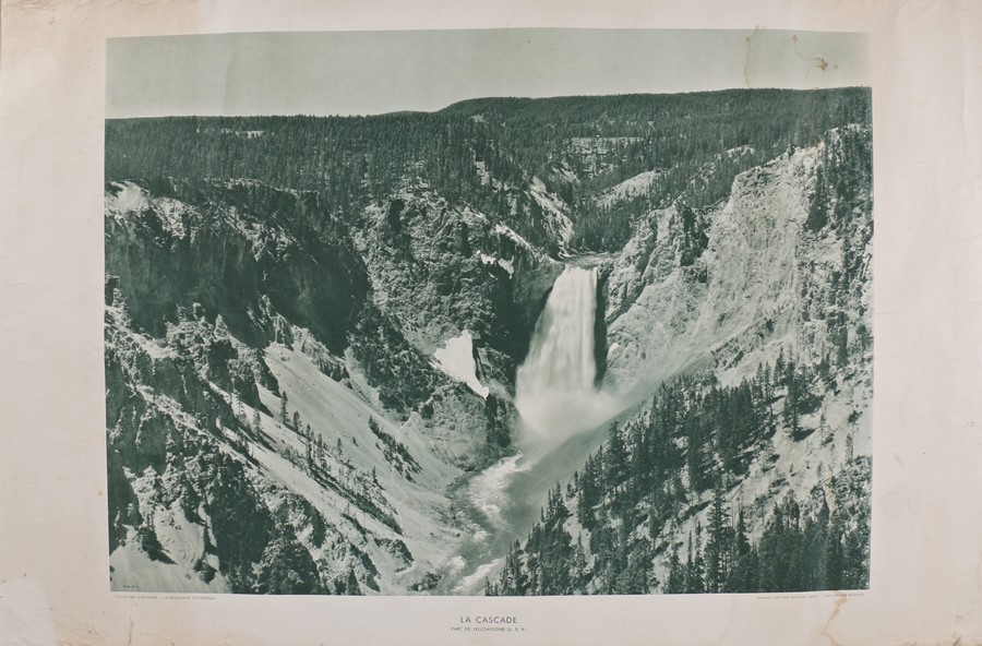 USA poster, La Cascade, Parc De Yellowstone (U.S.A.) Jean Pierre, 100cm x 65cm