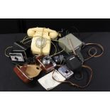 BT telephone, together with Voigtlander Vito camera, a Eumig camera, a Kodak and Pentax, (5)