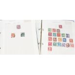 World stamps. Small accumulation - box of 2x well filled albums (some bottle washed) and other