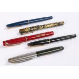 Fountain pens, to include Swan, Waterman's, Mentmore and Parker, (5)