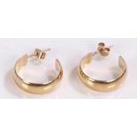 Pair of 9 carat gold earrings, 6.1 grams