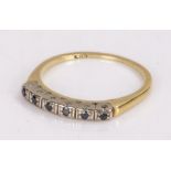 14 carat gold sapphire set ring