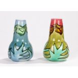 Two Minton Ltd No.42 vases, with stylised leaf decoration, 12.5cm high