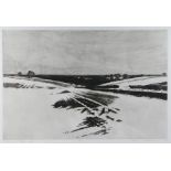 Melvin. W. Pettersen, "Snow-on-the-Wold", artists proof etching, signed to the mount and dated '