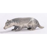 Elizabeth II silver badger, London 1988, maker Asprey and Co. Ltd, 2.3oz