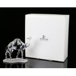 Swarovski Silver Crystal camel figure, 12cm high, housed in a fitted case with outer box