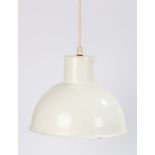 Cream painted ceiling lamp, with domed shade, 27.5cm diameter