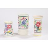 Three Poole pottery vases, with bird and foliate decoration (3)