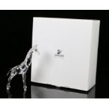 Swarovski Silver Crystal giraffe figure, 14cm high, housed in a fitted case with outer box