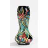 Moorcroft test version Euphorbia pattern vase, the gourd form body with euphorbia flower decoration,