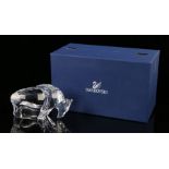 Swarovski buffalo figure, 9cm high, housed in a fitted box