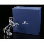 Swarovski rearing horse figure, 16cm high, housed in a fitted case