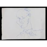 Feliks Topolski (1907-1989) Portrait of a man, signed pen and ink, the portrait is of the vendor's