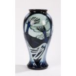 Moorcroft Knypersley pattern vase, the bulbous tapering body with tree decoration, incised and