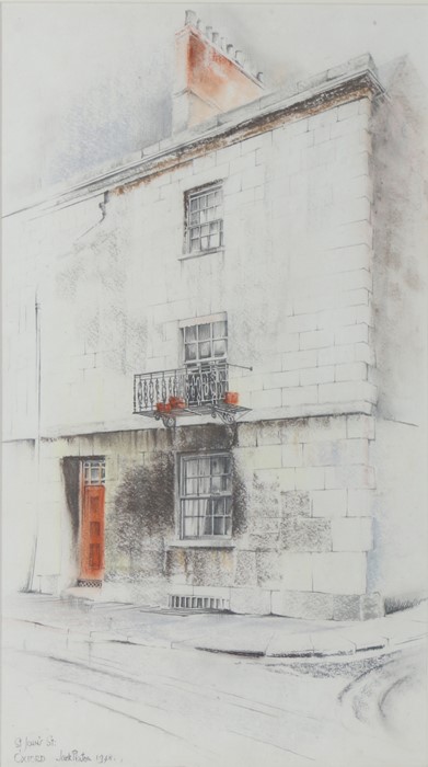 Jack Penton (1917-2000) St John St, Oxford, signed and dated 1948 pencil and watercolour, 28cm x