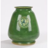 William Moorcroft for Liberty & Co Flamminian ware vase, Rd No 452777, with an all over green