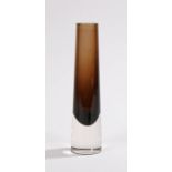 Geoffrey Baxter for Whitefriars, a tapering vase, pattern number 9655 in cinnamon, 20cm high