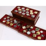 Cased collection of pocket watches, with hunter and open face examples, (qty)