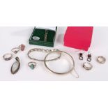 Silver jewellery, to include bracelets, rings, etc, (qty)