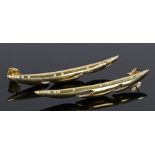 Boodles, a pair of 18 carat gold diamond set earrings, 68mm long
