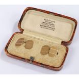 Pair of 9 carat gold cufflinks, 4.4 grams, cased