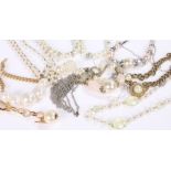 Collection of costume pearl necklaces