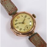 9 carat gold ladies wristwatch