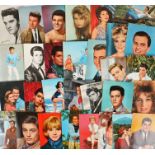 Sample Postcards, a collection of famous stars to include Elvis Presley, Cliff Richard, Helen