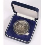 Ipswich Numismatic Society Medal, 25 Years 1699-1991, struck in silver, stamped 050