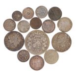 Victoria silver coins, to include a Half Crown 1881, Six Pence, Four Pence, Three Pence, Two