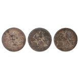 Victoria Crowns, three in total, each dated 1889, (3)