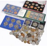 Coins, to include Various British and World coins, coin sets to include The Queen Elizabeth set,