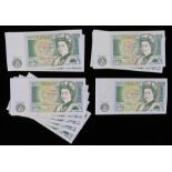 Bank of England consecutive run of five £1 banknotes, Page, I6T 155681 to I6T 155685, together