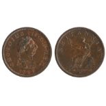 George III Penny, 1806, bust above date, reverse Britannia