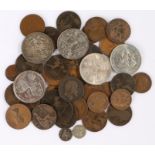 Collection of coins, to include a Victoria Crown 1891, a £5 coin, Crowns, Pennies, etc, (qty)