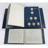 Franklin Mint "The Kings and Queens Collection" comprising 43 gold plated silver proof coins