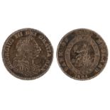 English 1804 Dollar Crown, showing signs of previous design behind