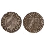 Elizabeth I Sixpence, 1574, with rose