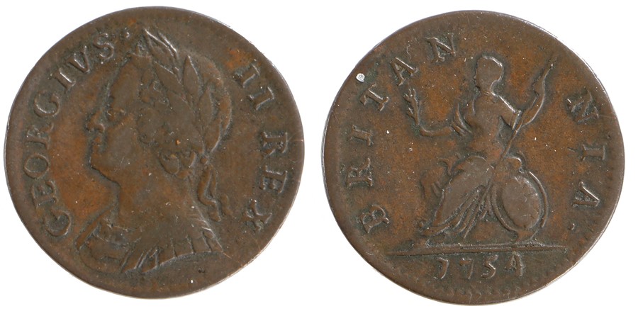 George II Farthing, 1754