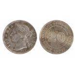 Victoria Straits Settlements 20 Cents, 1888